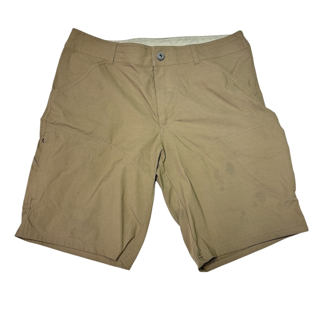 KUHL‎ Mens Khaki Hiking Shorts Size 35 YKK Outdoor Travel